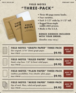 Field Notes notebooks